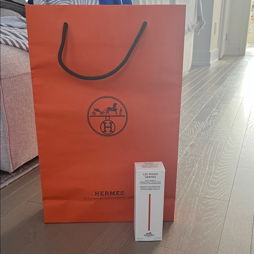 Hermès Les Mains Hand Cream with Hermes Shopping Bag